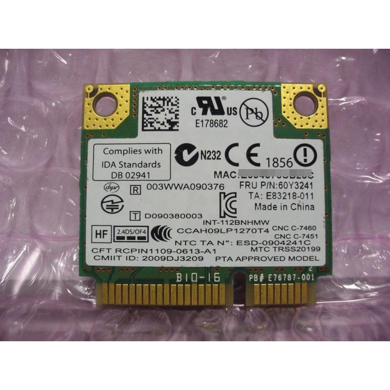 中古lenovo Ibm 専用無線lanカード Intel Centrino Wireless N1000 Fru 60y3241 60y3241 Nw工房 中古パソコン店 通販 Yahoo ショッピング