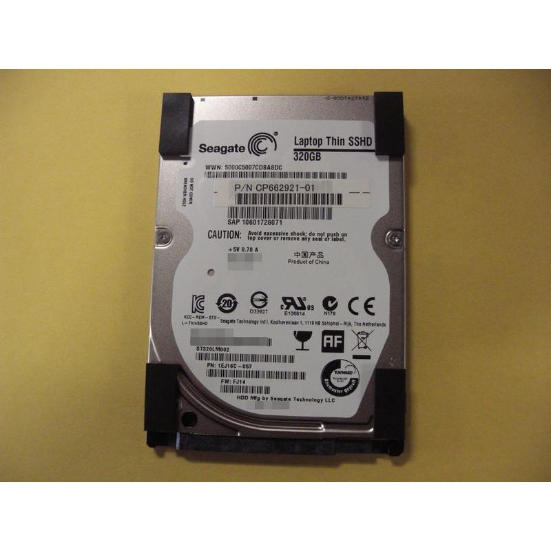 Seagate 中古・ほとんど未使用品・2.5インチSSHD 320GB SATA 