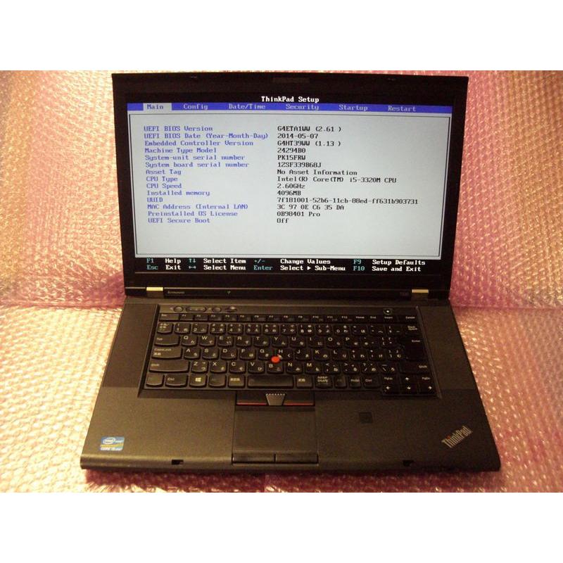 ThinkPad lenovo T530 2429-4B0 Core i5-3320M 2.6GHz/4GB/320GB/15.6 
