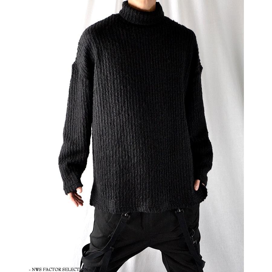 セーター メンズ タートルネック モード系 ビッグシルエット 大きいサイズ もこもこ 長袖 ハイネック 韓国 ファッション 冬 Nws Lcs Nws Factor 通販 Yahoo ショッピング