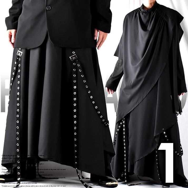 ガウチョパンツ 変形フレア メンズ モード系 ワイドパンツ フレアパンツ ドレープ スカーチョ スカート風 大きいサイズ ダンス レディース アンクル丈 Nws Pt Nws Factor 通販 Yahoo ショッピング