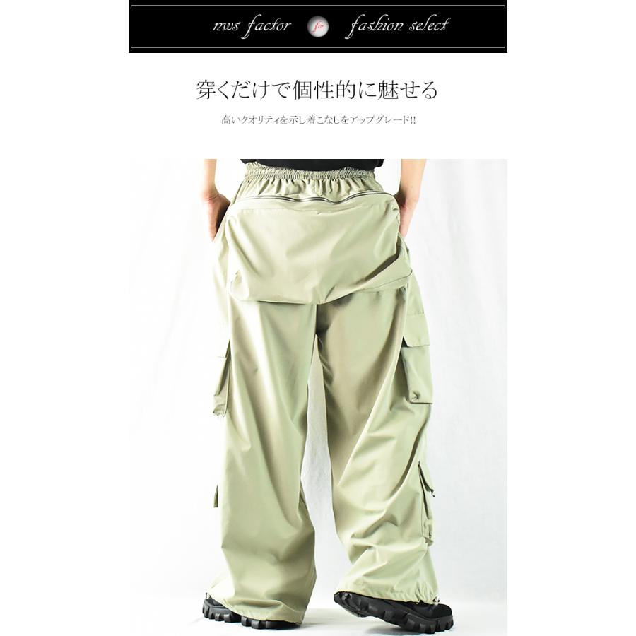 カーゴパンツ メンズ ワイド バックポケット ゆったりパンツ ワーク 