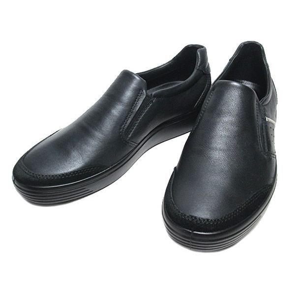 エコー Ecco Soft7 Mens Combination Slip On スリッポン レザースニーカー ブラックブラック メンズ 靴 Proyabloko Pro