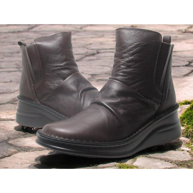 インコルジェ INCHOLJE 83317 サイドゴアショートブーツ レディース 靴