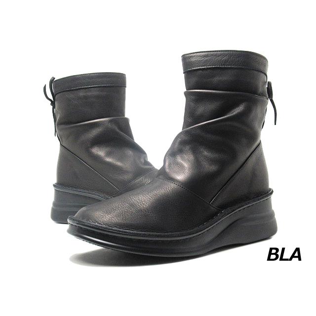 【極美品】インコルジェ レースアップブーツ ブラック バックファスナー 24.5 インコルジェ INCHOLJE 83423 ショートブーツ レディース 靴 : SHOES