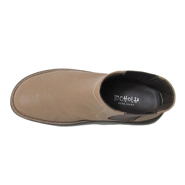 インコルジェ INCHOLJE 8710 パンチングデザイン レザーサイドゴア