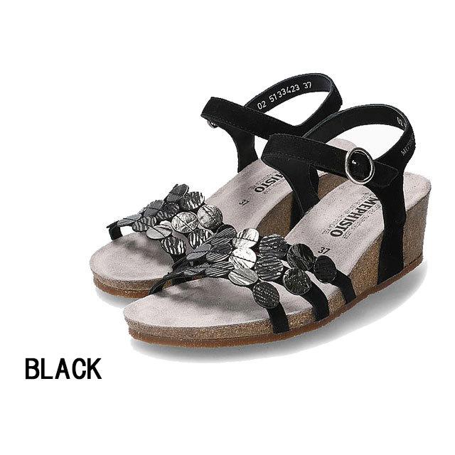メフィスト MEPHISTO MATILDE 甲ベルクロ ストラップ ウェッジソール 