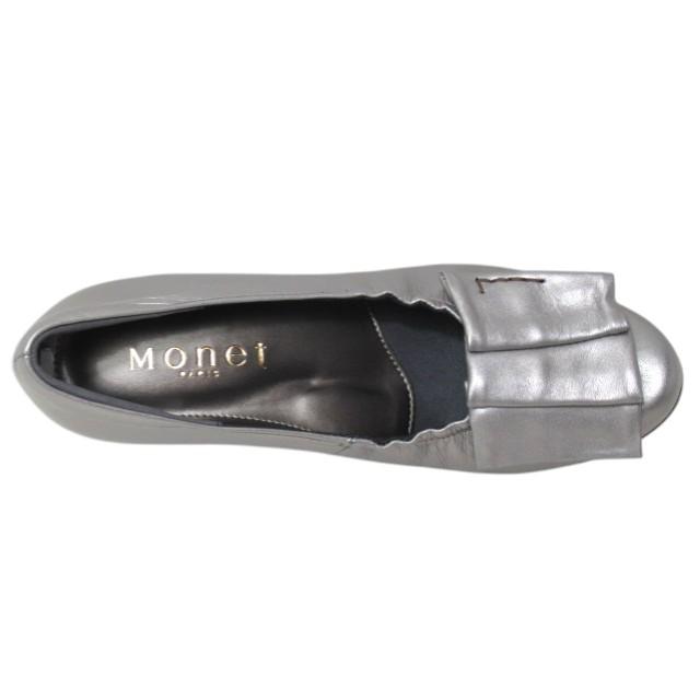 モネ Monet 2136-82 3E シャーリングパンプス リボンローヒールパンプス レディース 靴_4