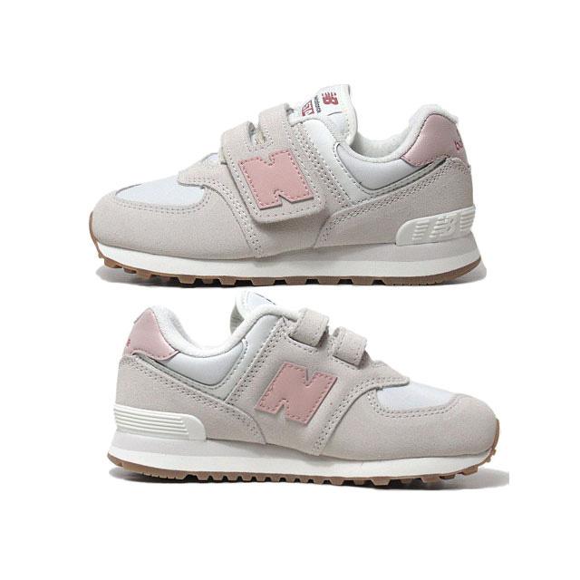 ニューバランス new balance PV574 RP1 WHITE/PINK ベルクロシューズ キッズ ワイズ :W 運動 通園 通学 靴｜nws｜03