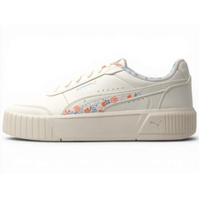 ８月９月限定10%OFF！正規品！美品！新品未使用！25cm！PUMA PUMA（プーマ） PUMA 407393 キャリーナ ミア フラワー 厚底スニーカー
