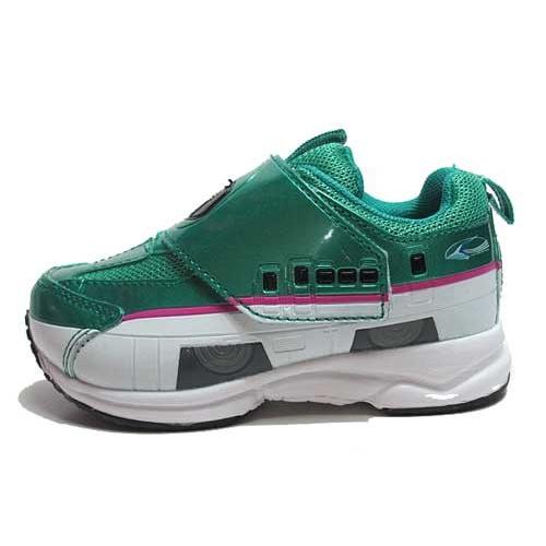 プラレール Plarail タカラトミー ｅ５系新幹線 はやぶさ マジックタイプ スニーカー グリーン キッズ 靴 Pr Shoes Wanヤフー店 通販 Yahoo ショッピング