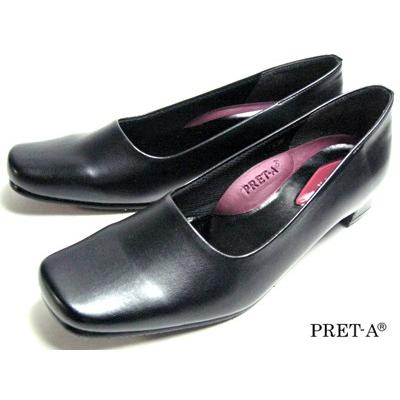 Pret A プレタ ローヒールプレーンパンプス ブラック 靴 Pret 0 Bl Shoes Wanヤフー店 通販 Yahoo ショッピング