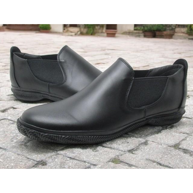 SPINGLEスピングル SP-6125 サイドゴアスニーカー Black LL SP-6125 Black | 国産ハンドメイド スニーカー スピングル