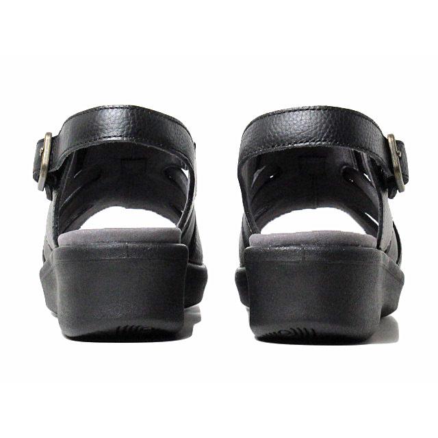 【新品同様】ACHILLES SORBO ストラップパンプス 22 レザー 黒 アキレス・ソルボ H 590 黒｜牛革3E 厚底ストラップシューズ