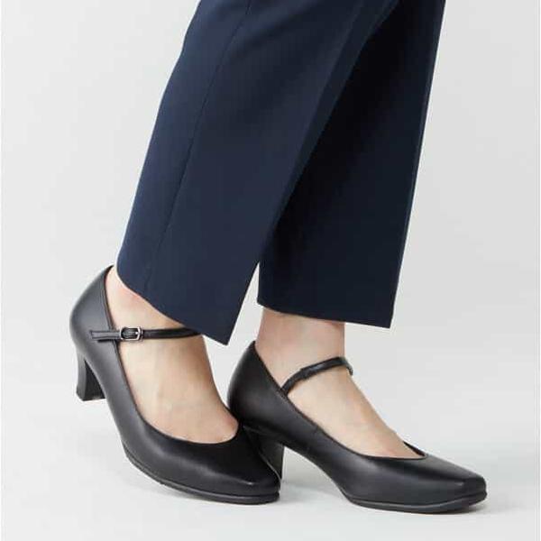 美品 asics Pedala 3E ストラップパンプス 23.5 グレー ASICS アシックス ペダラ asics Pedala WP862T ワイズ3E