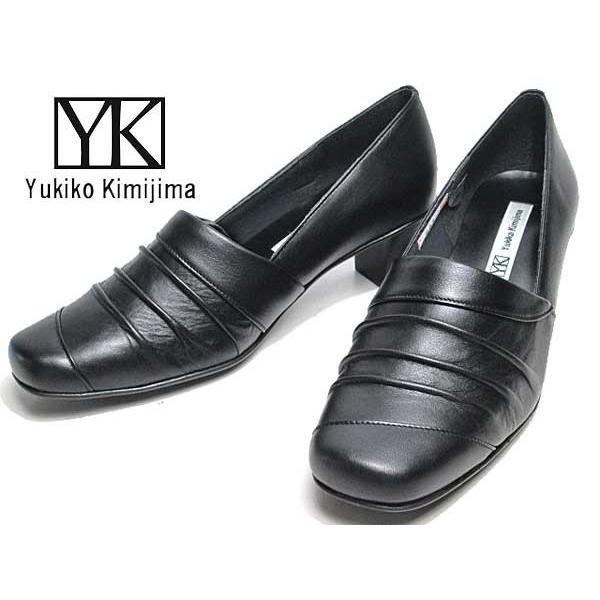 ユキコ キミジマ Yukiko Kimijima 664 デザインパンプス ブラック レディース 靴【爆買】