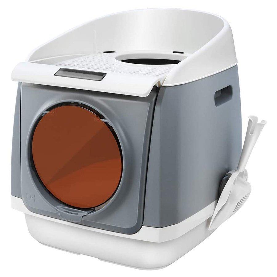 日本売 猫トイレ本体 猫トイレ ネコのトイレ 宇宙船型 活性炭フィルター スコップ付き ツードア 猫砂の飛び散り防止 掃除簡単 大阪人気商品 Ssl Daikyogo Or Jp