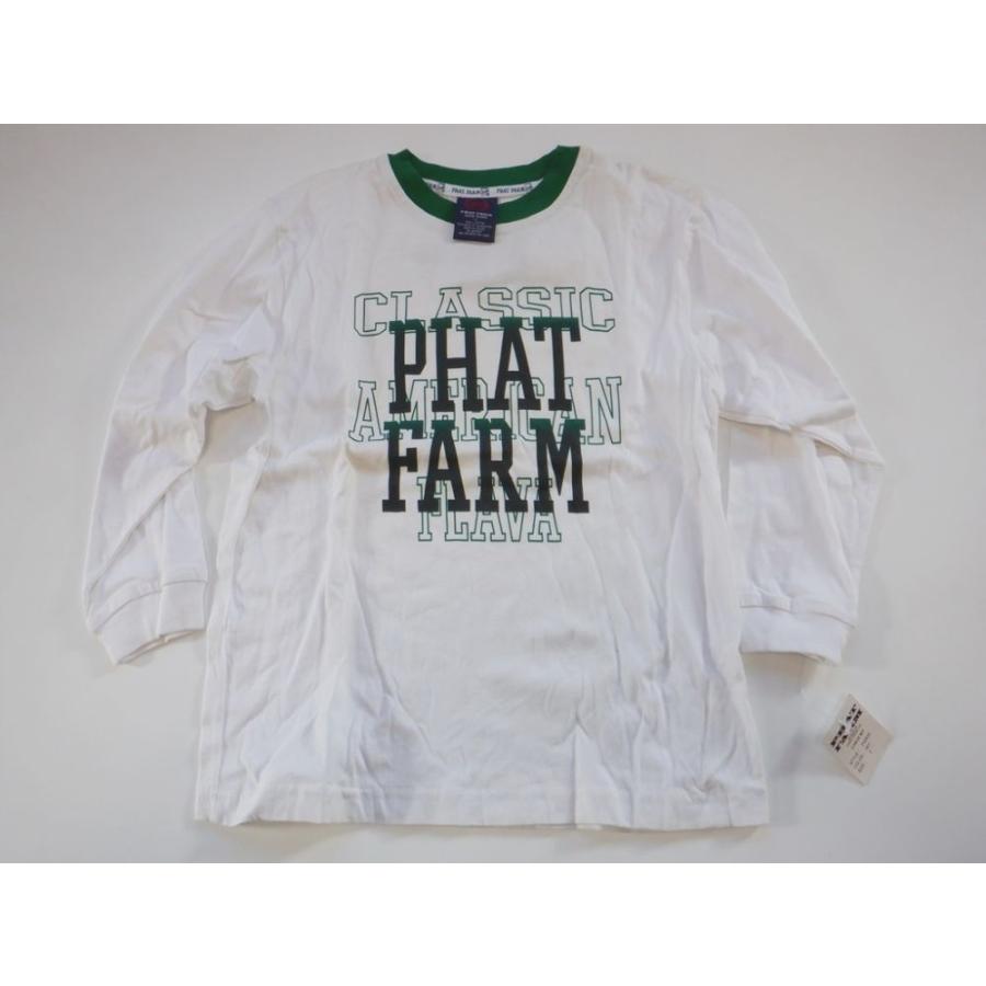 PHAT FARM ファットファーム 半袖 Tシャツ トップス ホワイト 白×緑 
