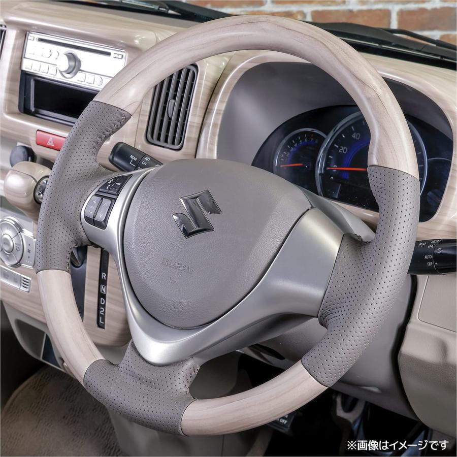 WANGAN357 DA17W エブリーワゴン エブリイワゴン  白木目 マット白木目ウッド ホワイトウッド ウッドコンビ ステアリング ハンドル | WANGAN357 | 14