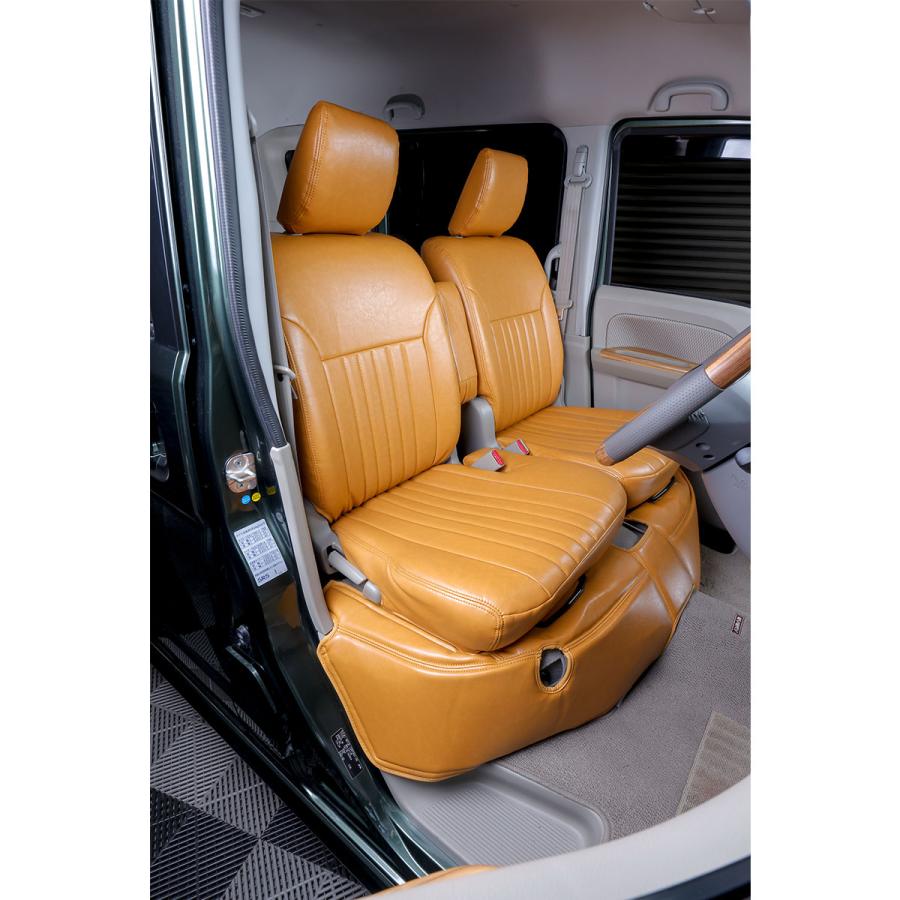 WANGAN357 DA17W エブリィワゴン エブリーワゴン JP PZ H27/2〜 フロント リア 一台分 シートカバー レトロキャメル357B079 | WANGAN357 | 04