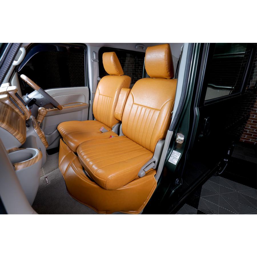 WANGAN357 DA17W エブリィワゴン エブリーワゴン JP PZ H27/2〜 フロント リア 一台分 シートカバー レトロキャメル357B079 | WANGAN357 | 07