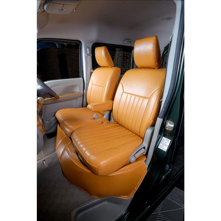 WANGAN357 DA17W エブリィワゴン エブリーワゴン JP PZ H27/2〜 フロント リア 一台分 シートカバー レトロキャメル357B079 | WANGAN357 | 09