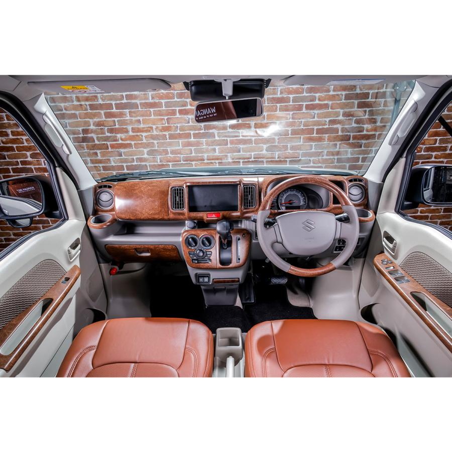 エブリイ　ハンドル WANGAN357 DA17V エブリー エブリイバン 茶木目 マット木目