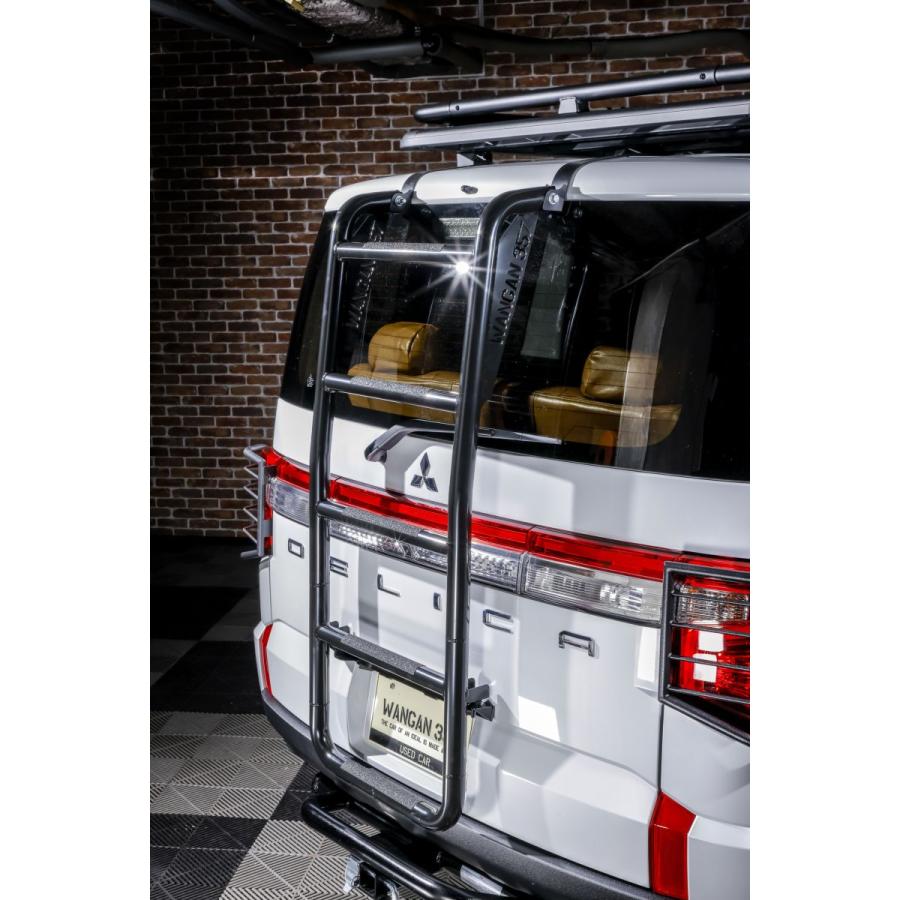 デリカD5 CV1W リアバンパー　ラプター塗装 WANGAN357 リアラダー CV1W デリカD5 後期 はしご 塗装品 : わくわく