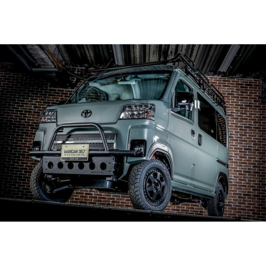 S700 S710 アトレー ハイゼットカーゴ　デッキバン 新型 フロントグリルガード TYPE2 グリルバー ラプター塗装 | WANGAN357 | 14