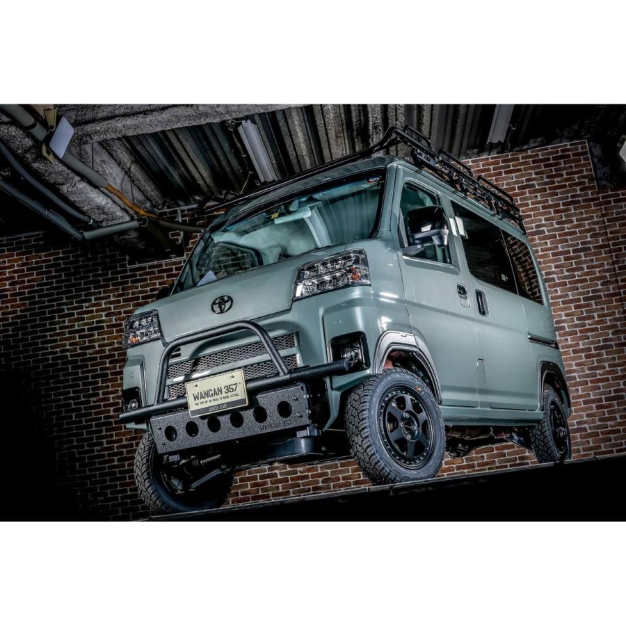 S700 S710 アトレー ハイゼットカーゴ　デッキバン 新型 フロントグリルガード TYPE2 グリルバー ラプター塗装 | WANGAN357 | 16