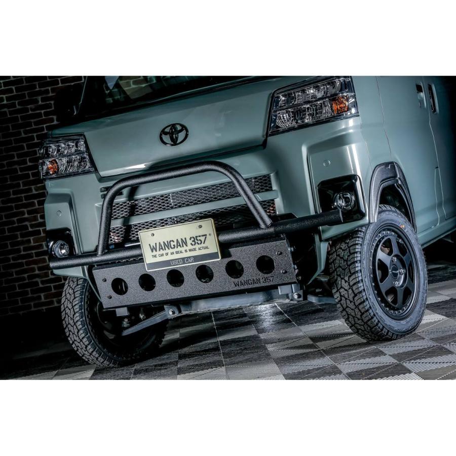 WANGAN357 S700 S710 アトレー ハイゼットカーゴ　デッキバン 新型 フロントグリルガード TYPE2 グリルバー ラプター塗装 | WANGAN357 | 02