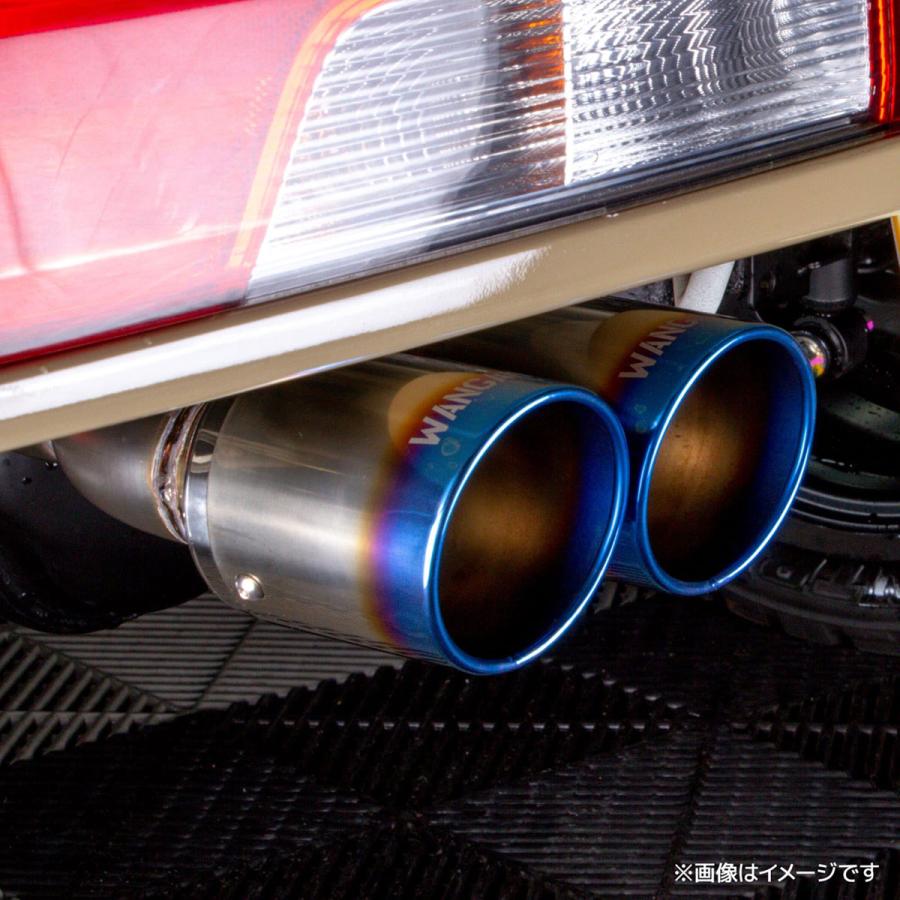 WANGAN357 DA17V DA17W エブリィ ワゴン バン R06A ターボ ハーフバンパー用 ステンレス デュアル出しチタンテールマフラーの画像