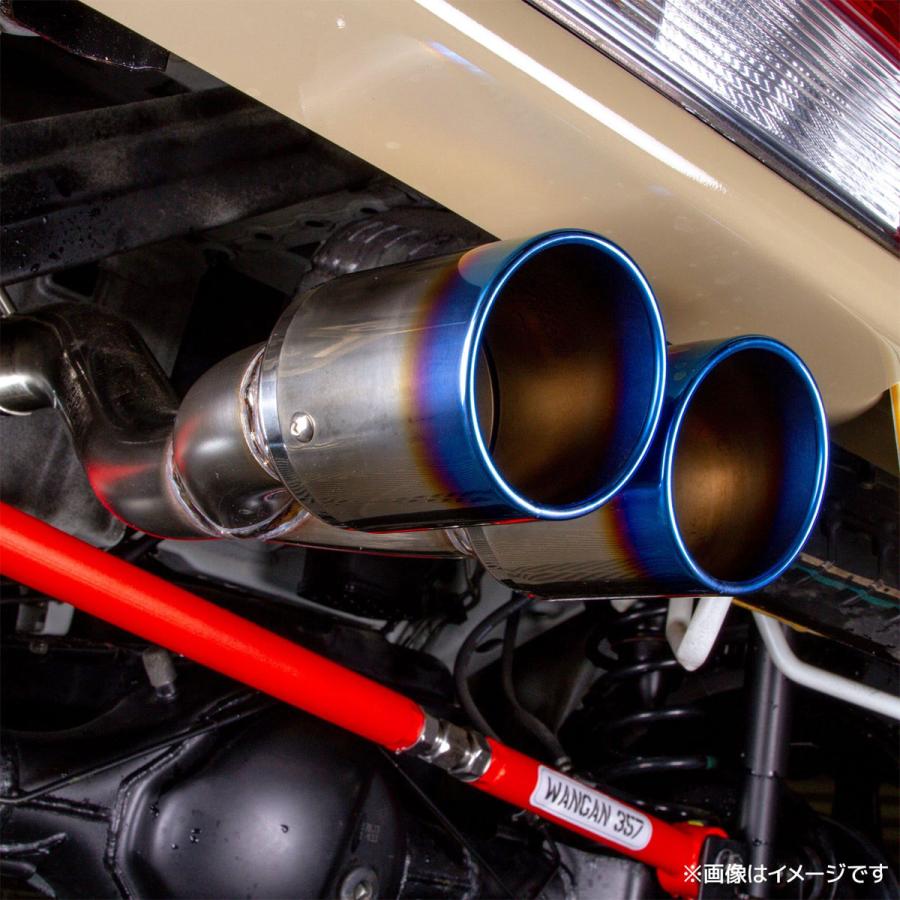 WANGAN357 DA17V DA17W エブリィ ワゴン バン R06A ターボ ハーフバンパー用 ステンレス デュアル出しチタンテールマフラーの画像