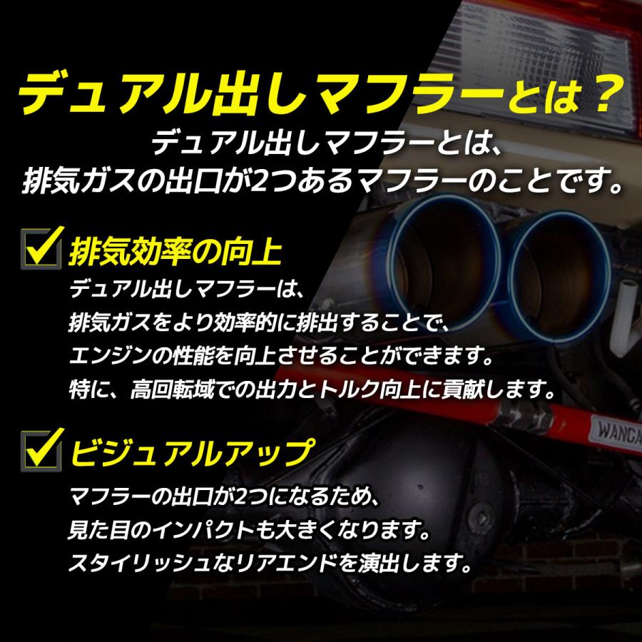 WANGAN357 DA17V DA17W エブリィ ワゴン バン R06A ターボ ハーフバンパー用 ステンレス デュアル出しチタンテールマフラーの画像