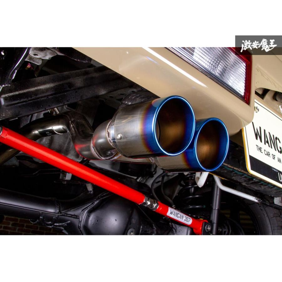 WANGAN357 DA17V DA17W エブリィ ワゴン バン R06A ターボ ハーフバンパー用 ステンレス デュアル出しチタンテールマフラー