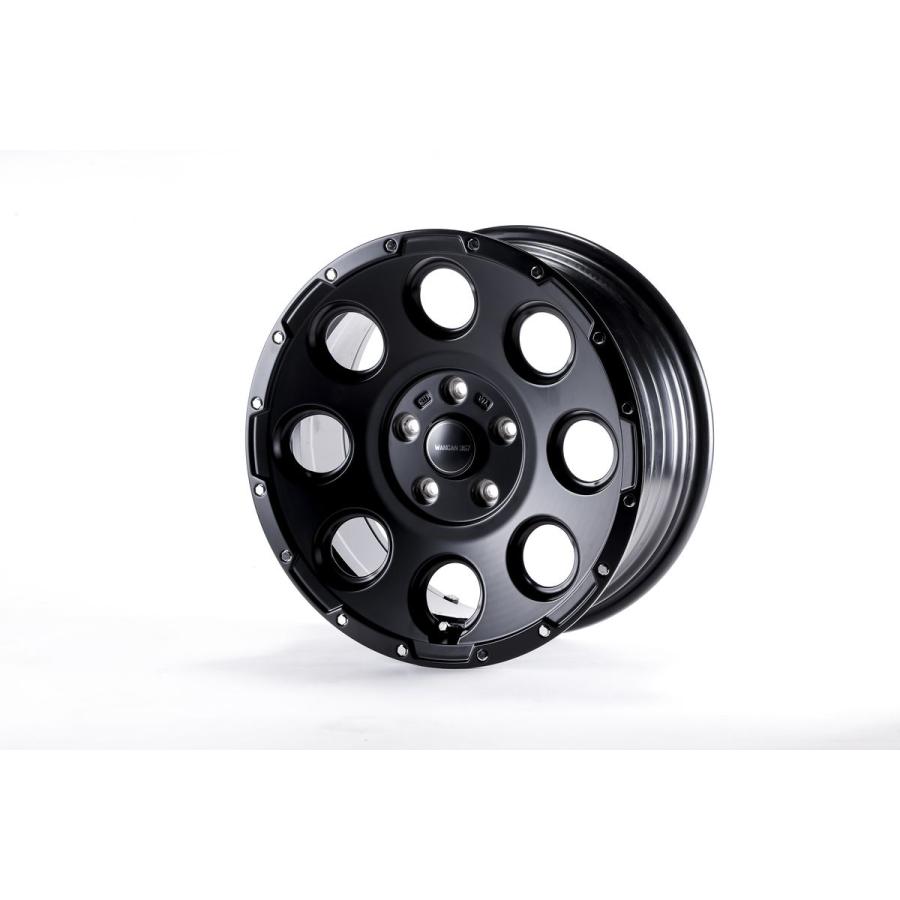 トヨタ 16インチ 黒ホイール穴付き WANGAN357 16インチホイール 4本セット 7.0J +35 5穴 PCD 114.3 73.1