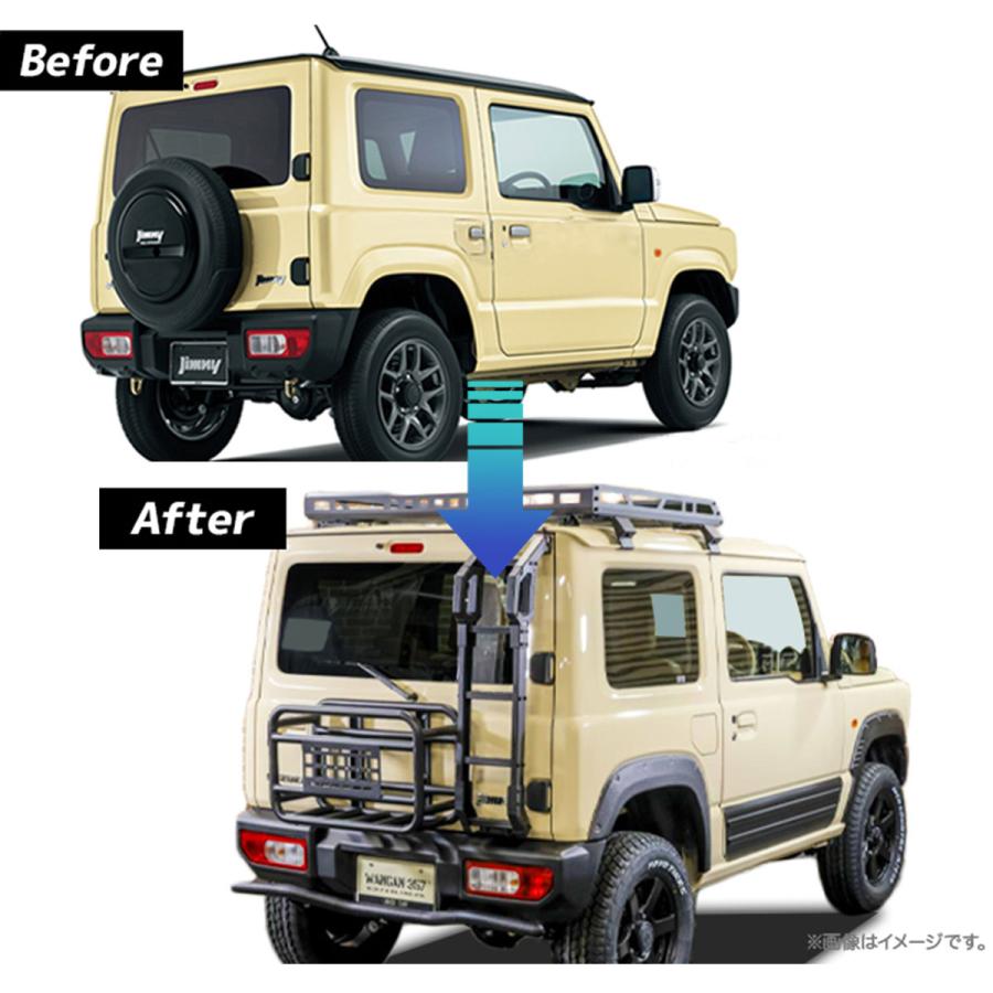 ジムニー　リアゲート　スペアタイヤ部分 WANGAN357 JB64W ジムニー JB74W ジムニーシエラ スペアタイヤ