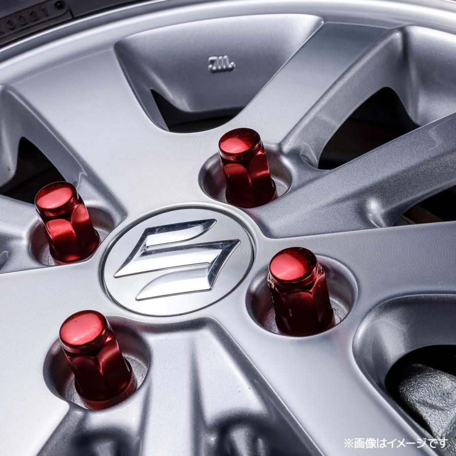 WANGAN357 ホイールナット 袋 赤 レッド スチール 17HEX M12×1.5