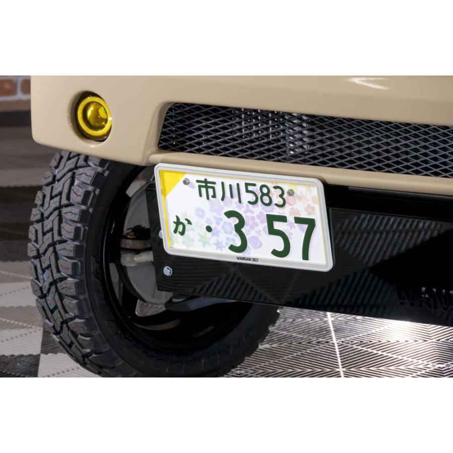 WANGAN357 【WANGAN357ロゴあり】軽自動車 ナンバーフレーム 1個のみ