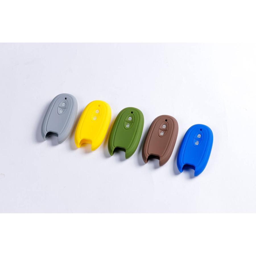 WANGAN357 スズキ専用 シリコン スマートキーカバー　DA17W エヴリィワゴン ブラウン 茶 グリーン 緑 グレー 灰 ブルー 青 イエロー 黄 | WANGAN357 | 07