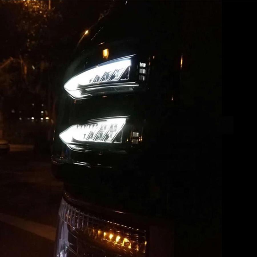 ハイエース 200系 LED付 コーナー パネル フェンダー 左右 ブラック