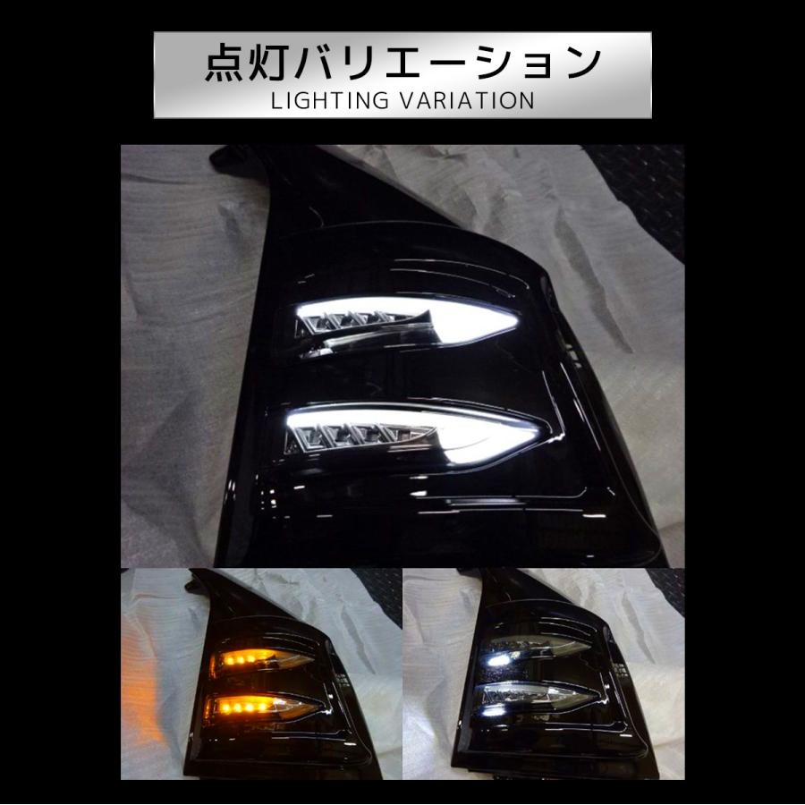 ハイエース LED フェンダーパネル(ブラック) ハイエース 200系 LED付 コーナー パネル フェンダー 左右 ブラック