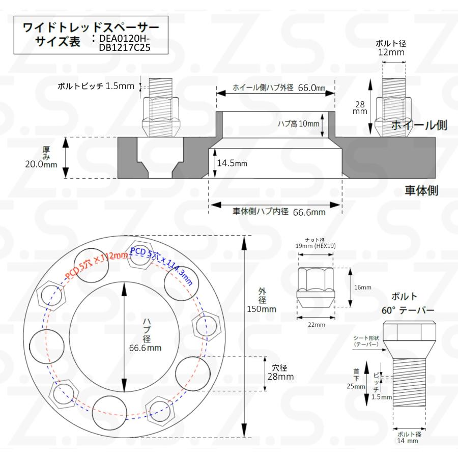 Z.S.S. AP Sクラス W221 W222 W223 CLS S63 AMG ベンツ PCD変換