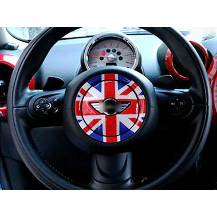 ミニクーパー ミニ クーパー MINI R55 R56 R57 R58 R59 R60 R61 ユニオン ジャック ステアリング センター ステッカー デカール FOCAL | WF PERFORMANCE | 04