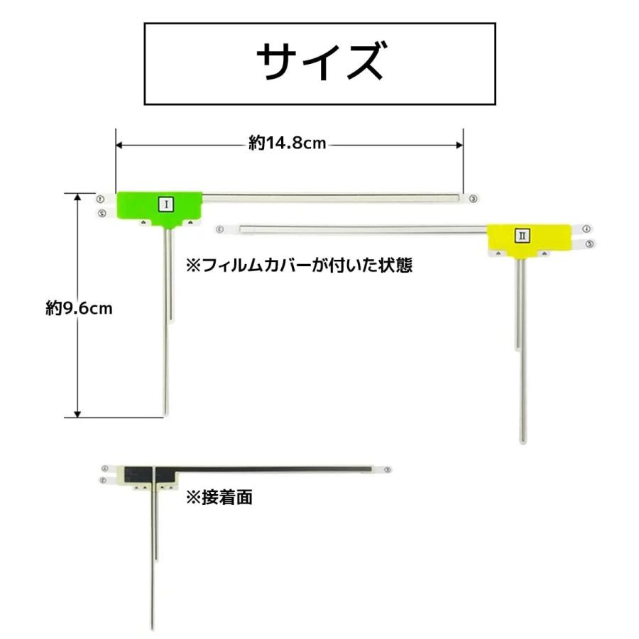 サイバーナビ AVIC-VH09 HF201 テレビ 地デジ フィルムアンテナ HF201 コネクター ケーブルセット わくわくファイネスト｜nxtrm｜06