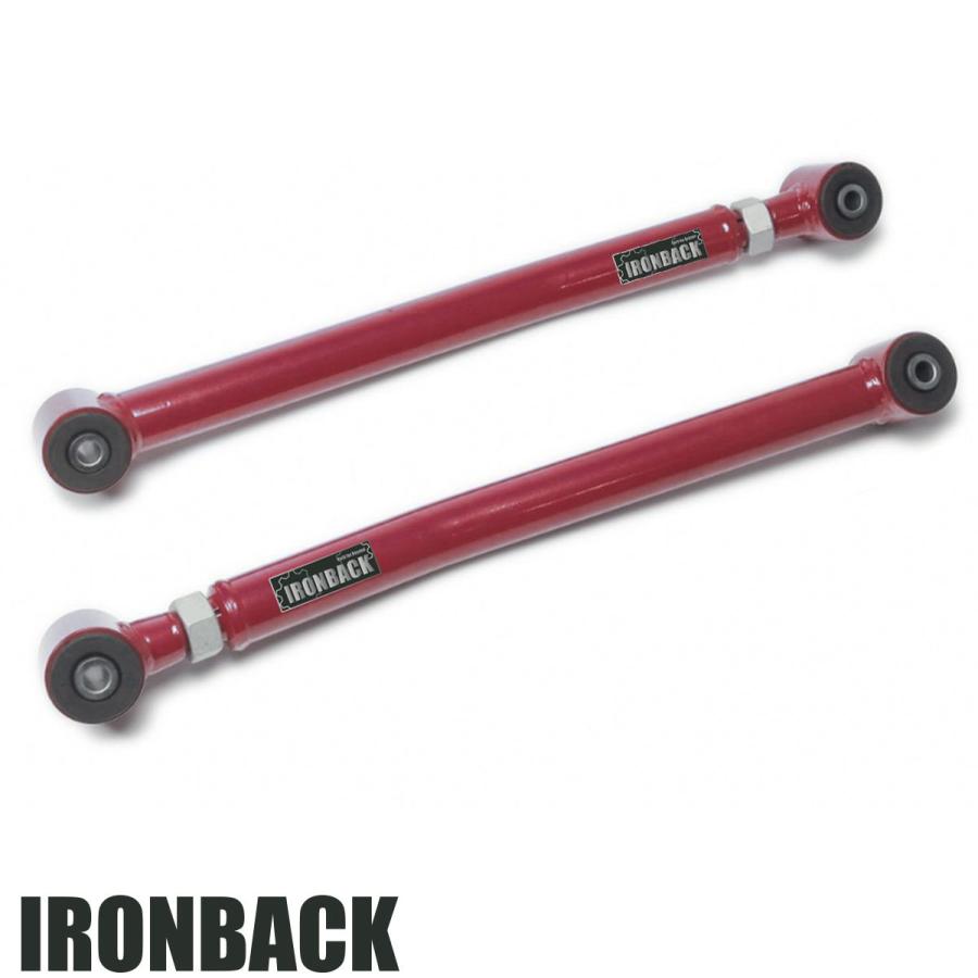 IRONBACK JK ラングラー フロント ロアアーム 調整式 スチール 左右