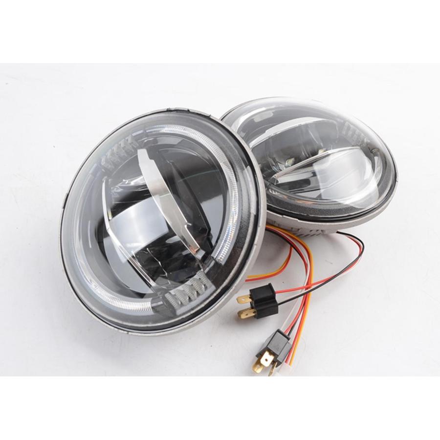 IRONBACK ラングラー JK JLスタイル LED ヘッドライト イカリング