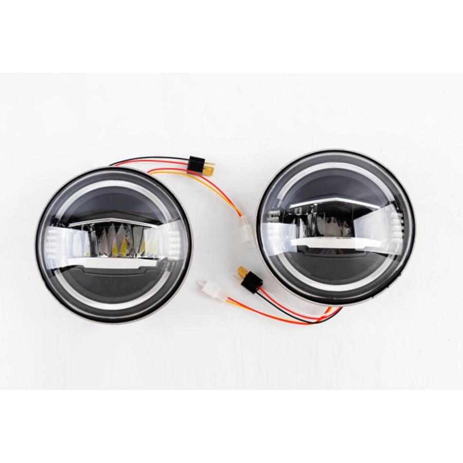 IRONBACK ラングラー JK JLスタイル LED ヘッドライト イカリング
