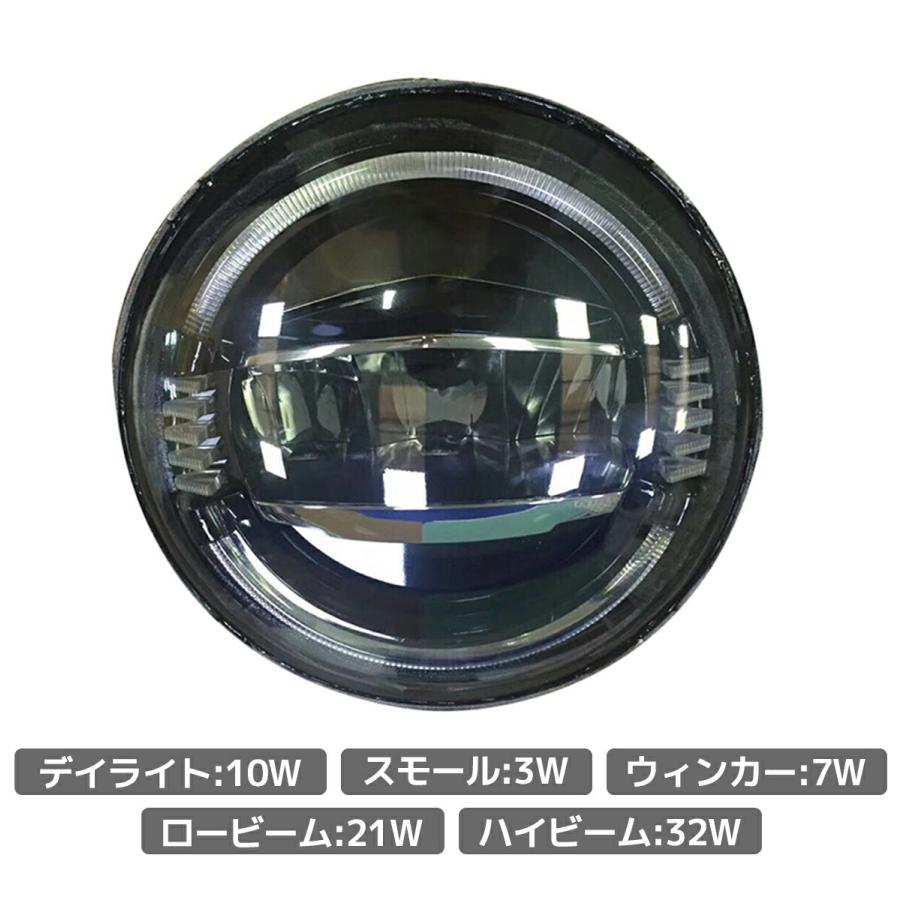 IRONBACK ラングラー JK JLスタイル LED ヘッドライト イカリング
