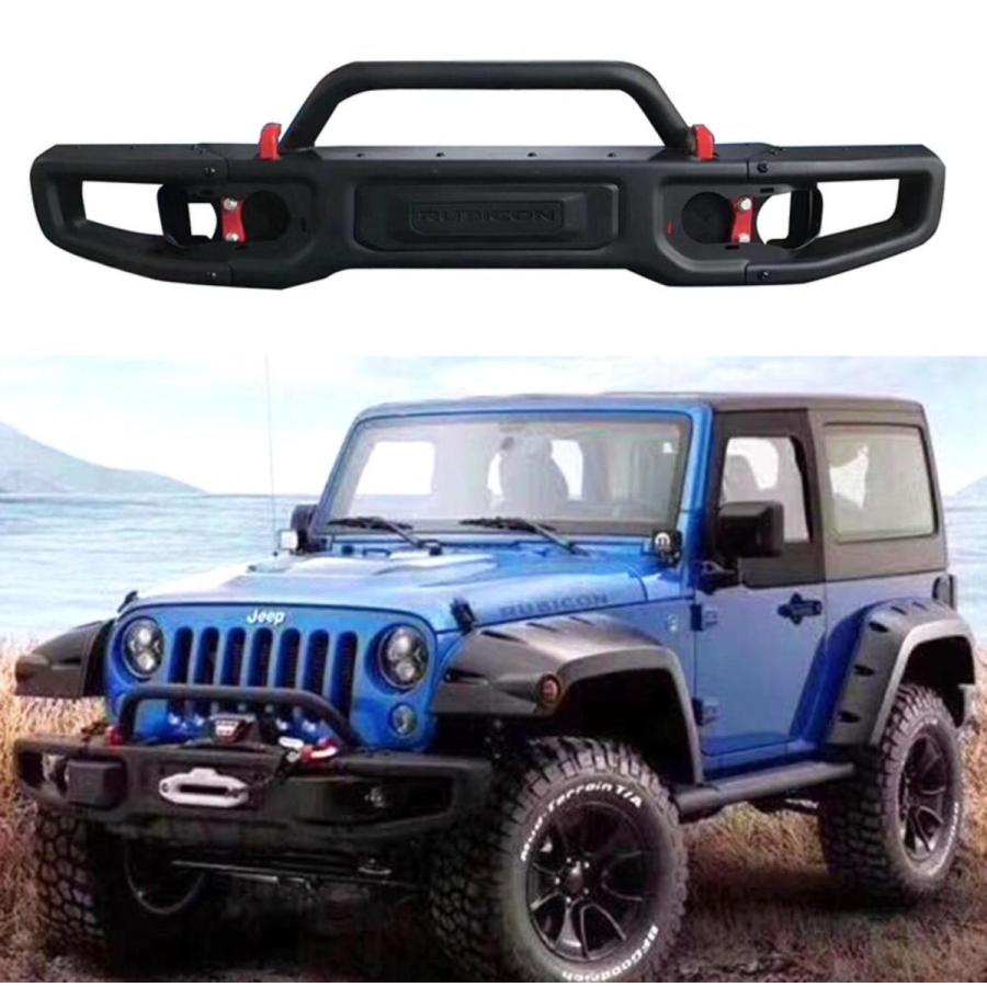 Rubicon バンパー ブラック jkラングラー IRONBACK ラングラー JK フロントバンパー U-Bar付 US RUBICON